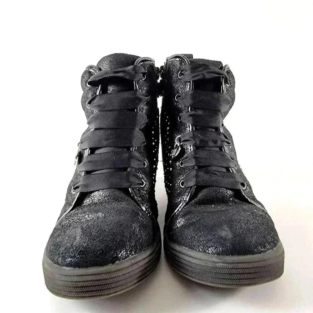 Stuart Weitzman Vance Clare Black Sneaker Shootie Bootie - Picture 9 of 10